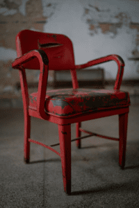 An old worn-out chair.